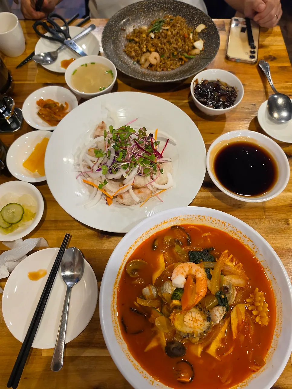 주문한 북경식 탕수육 상차림