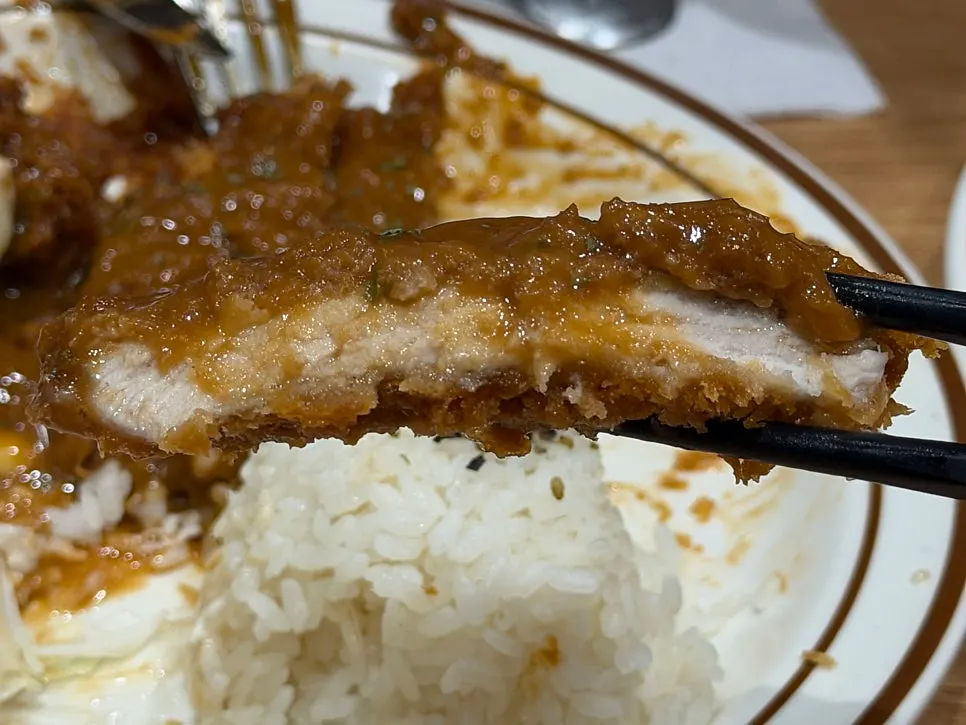 Half-and-half pork cutlet and cheese pork cutlet