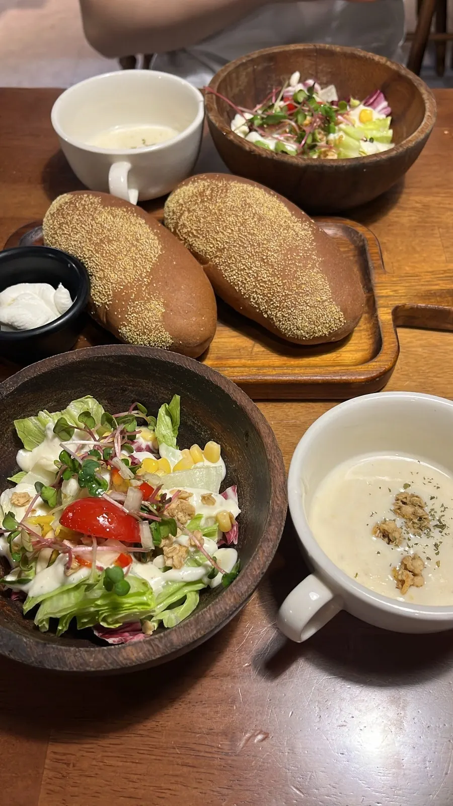 The starter course spread of the pasta set