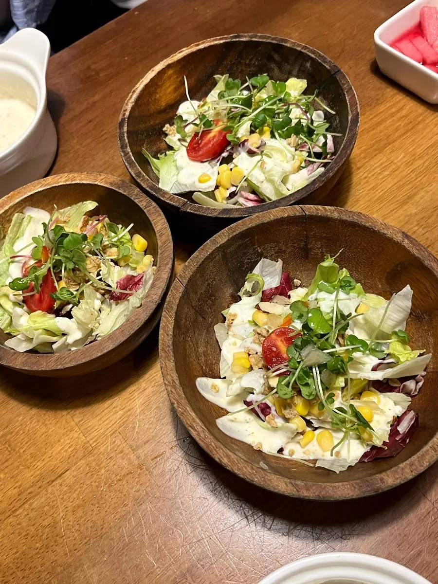Salad included in the set upgrade