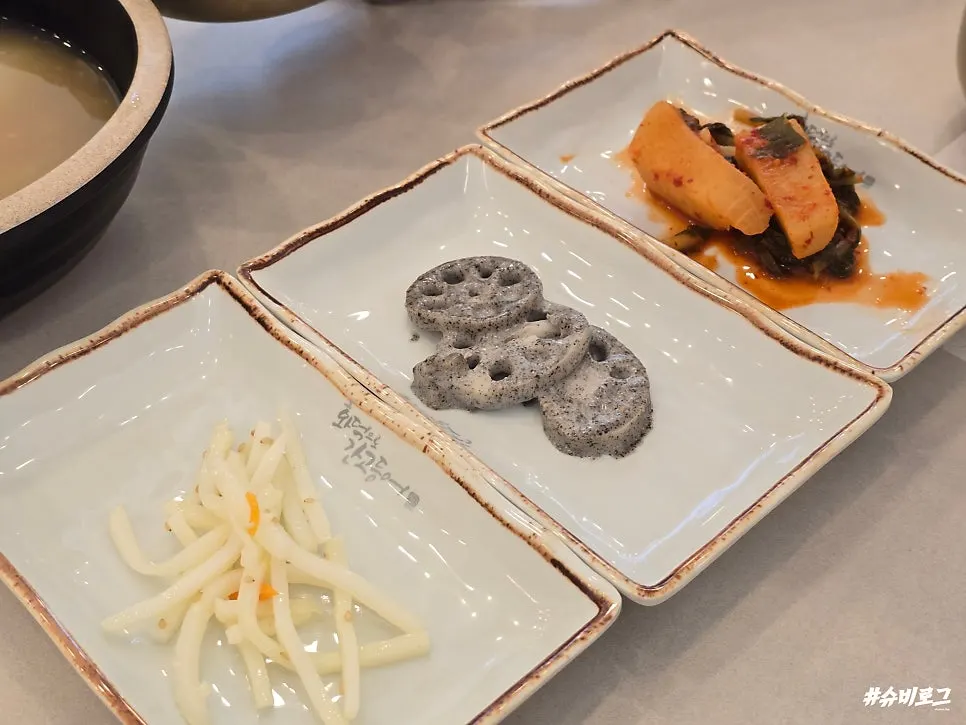 Basic side-dish setting for the set meal