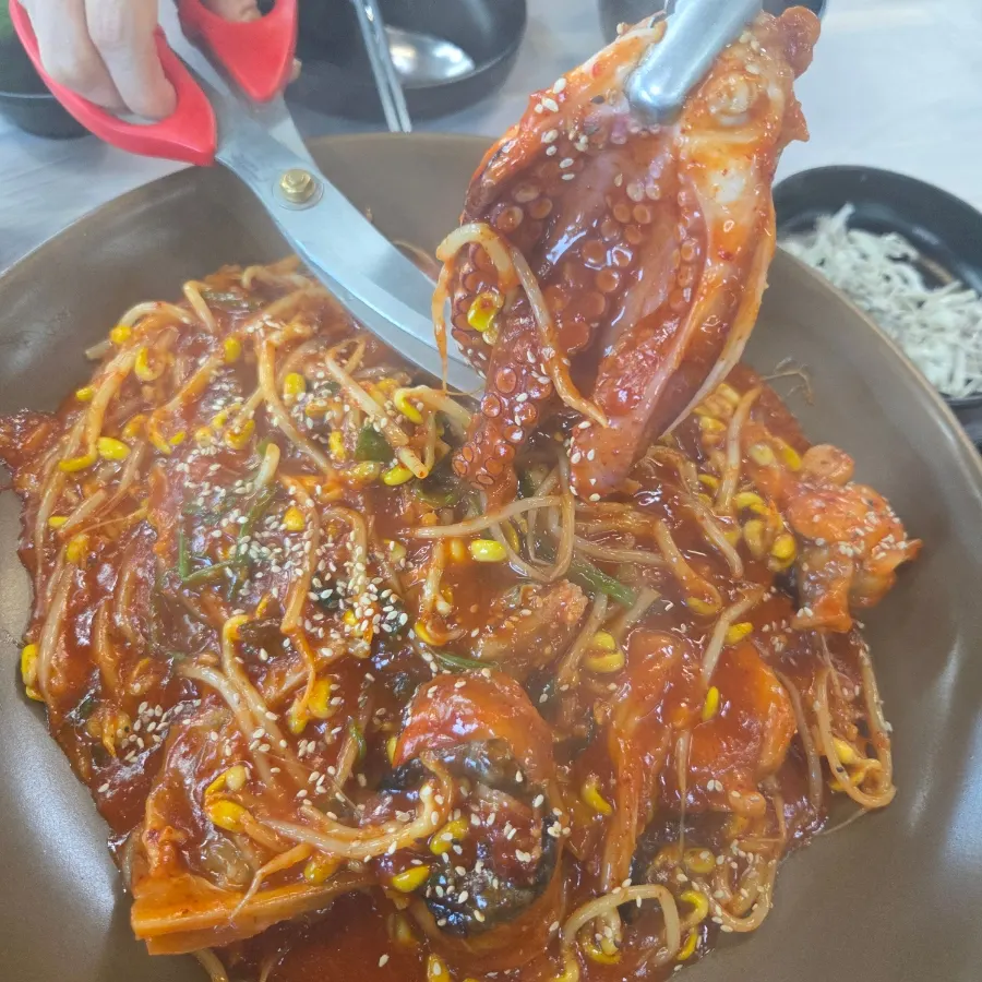 푸짐한 양의 아구문어찜