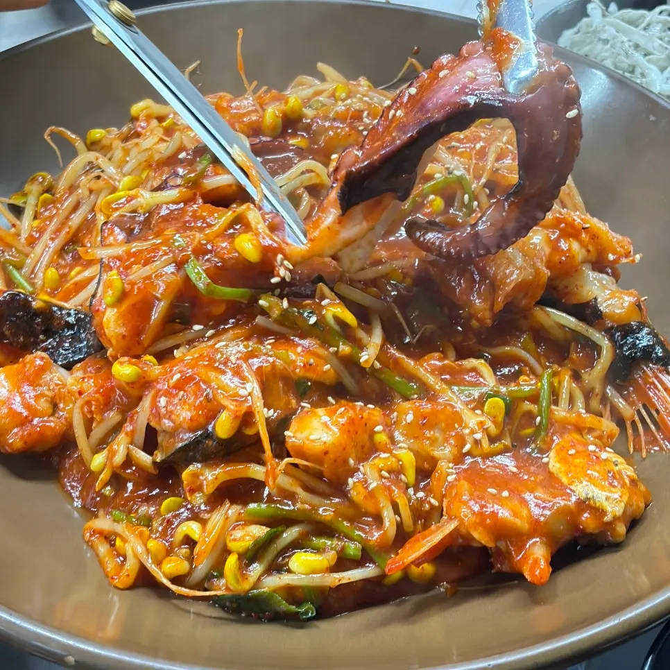 Braised dish with octopus and monkfish
