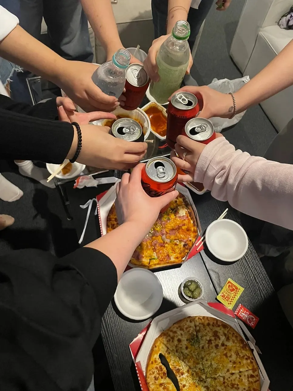 소듐에서 즐긴 배달 메뉴 클로즈업