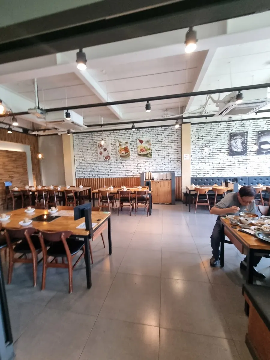 Interior with spacious tables