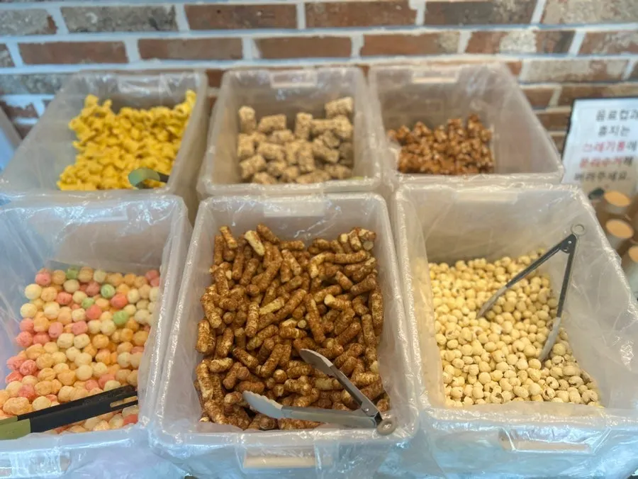 Snacks and treats prepared in the café space