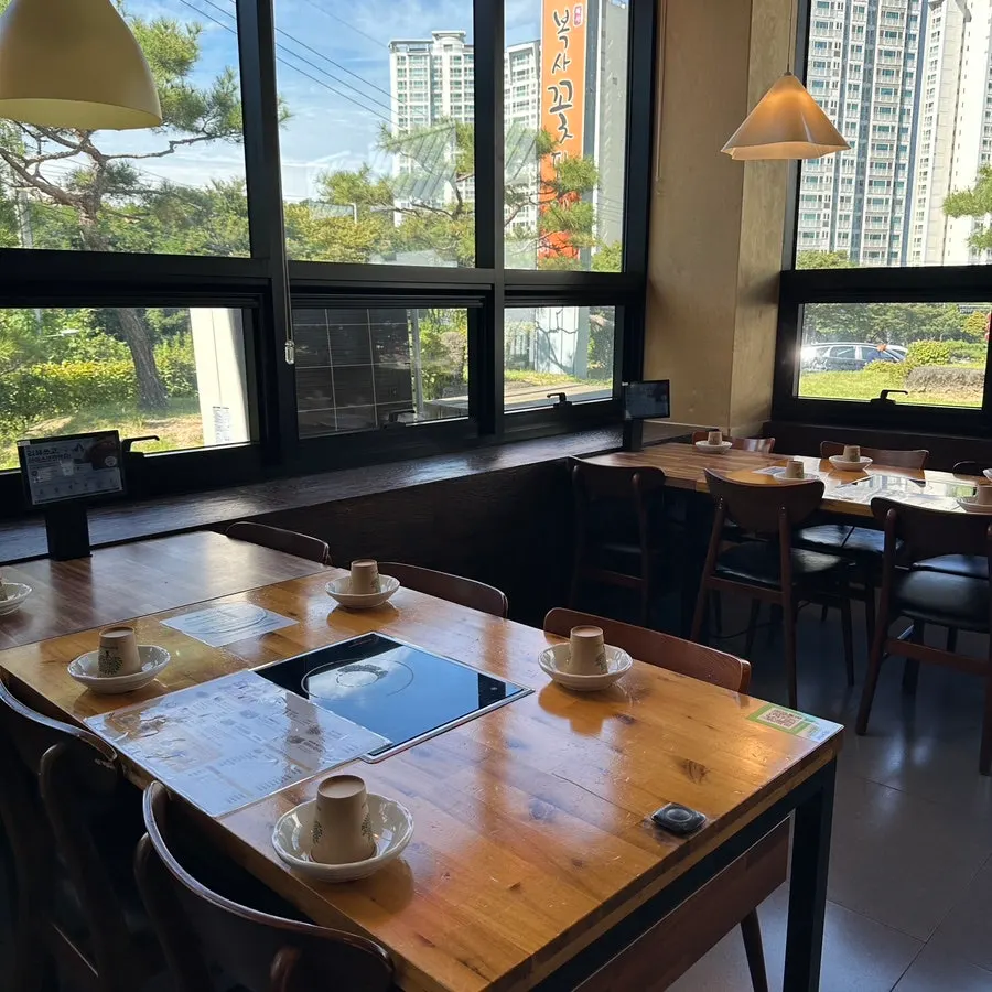 Interior table photographed after the meal