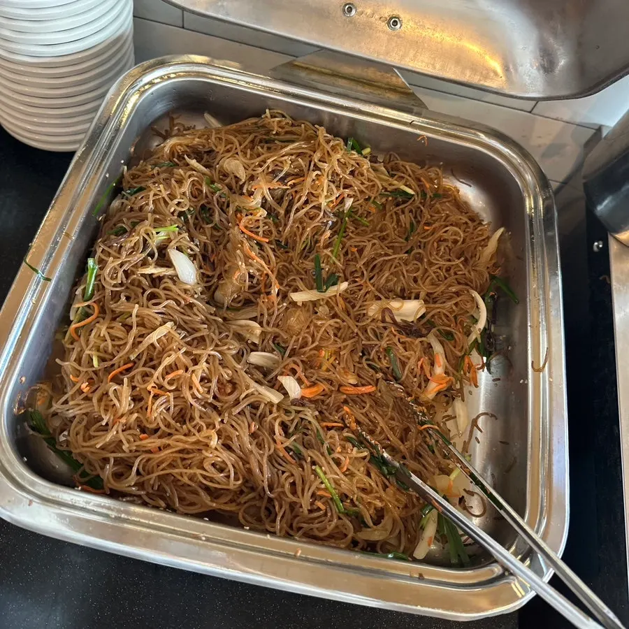 Self-serve salad bar setup