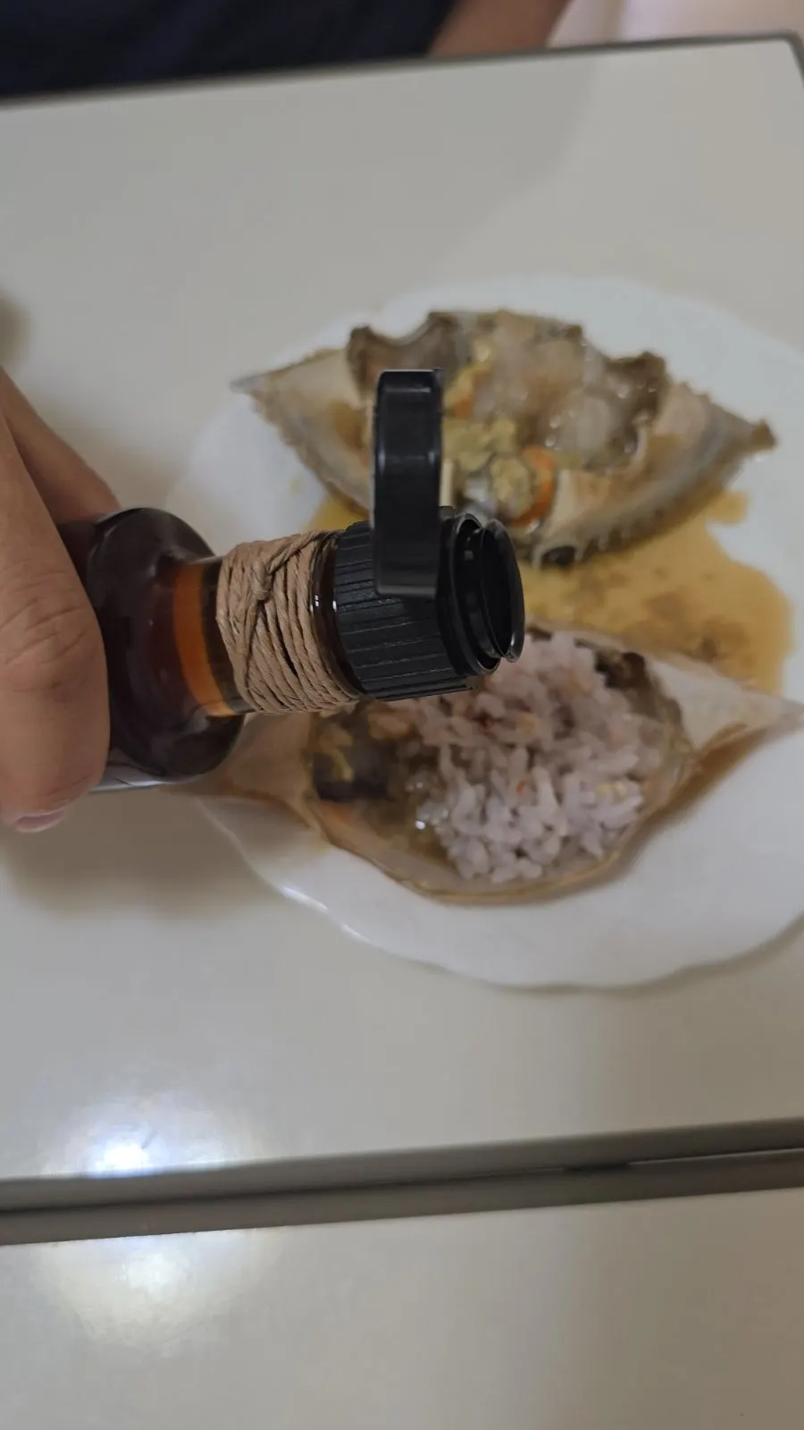 Perilla oil added to ganjang gejang rice