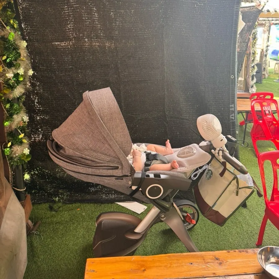 Tent space with enough room for a stroller