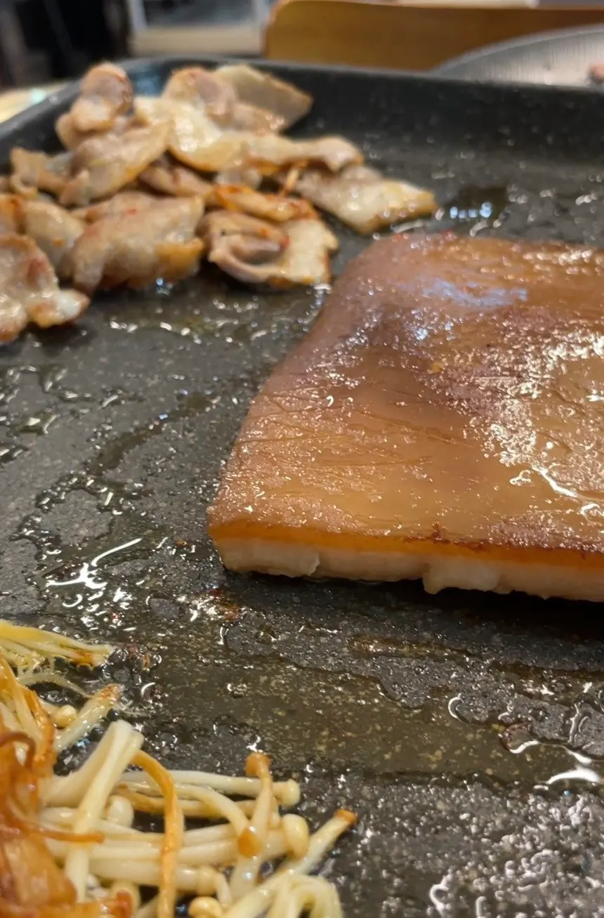 Honeycomb pork skin ordered with the meal