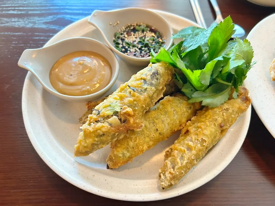 Gochujang yukhoe with yubu rolls at Usul