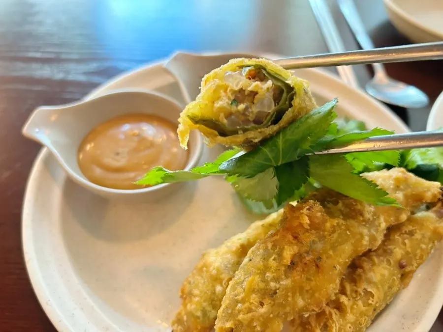 Gochujang yukhoe with yubu rolls at Usul