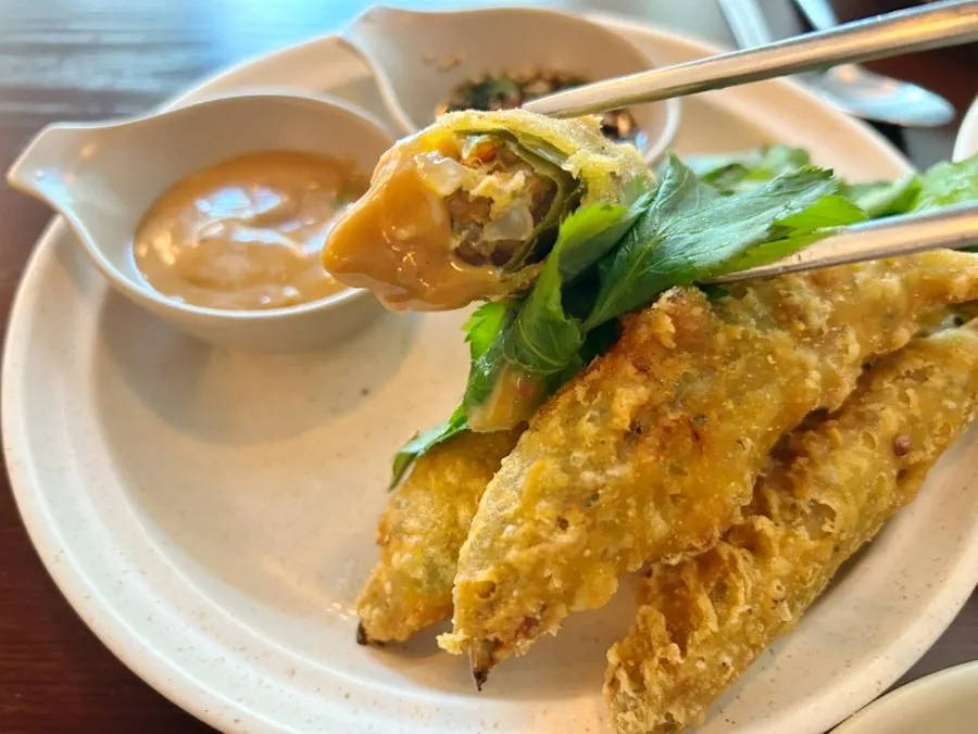 Gochujang yukhoe with yubu rolls at Usul