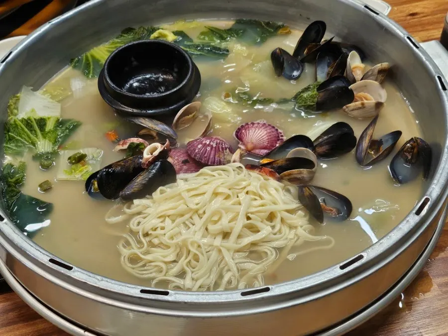 Ordered kalguksu noodle add-on