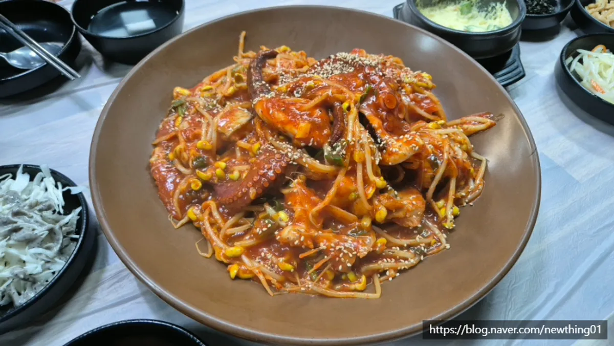 섬마을 아구 문어찜 소자 한 상
