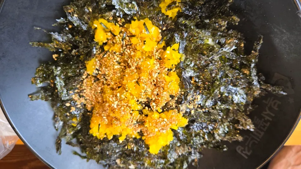 Close-up of jjuchipa combining spicy webfoot octopus and cheese