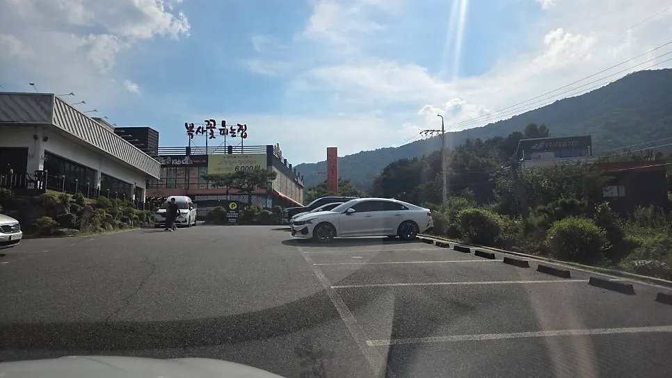 Parking space and parking sign in front of the restaurant