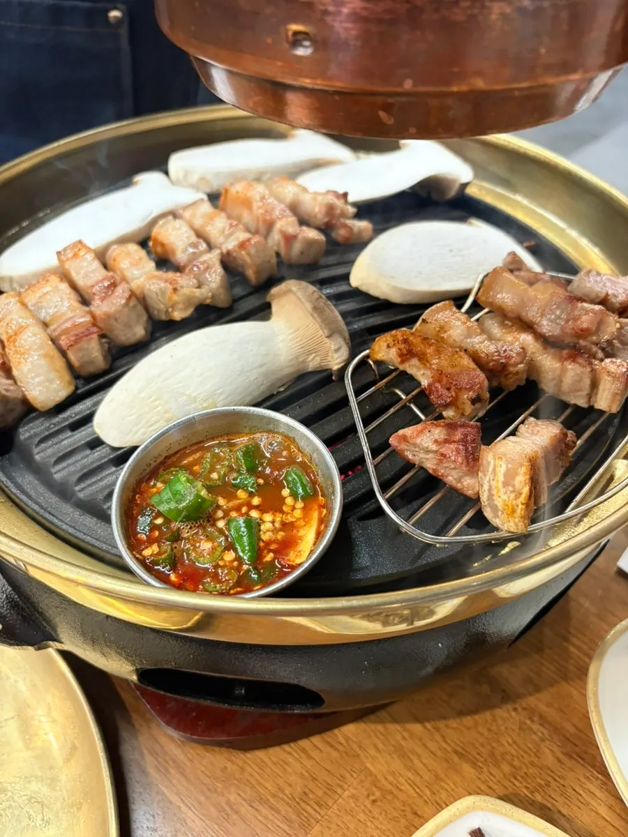 Grilled meat cut into easy-to-eat pieces