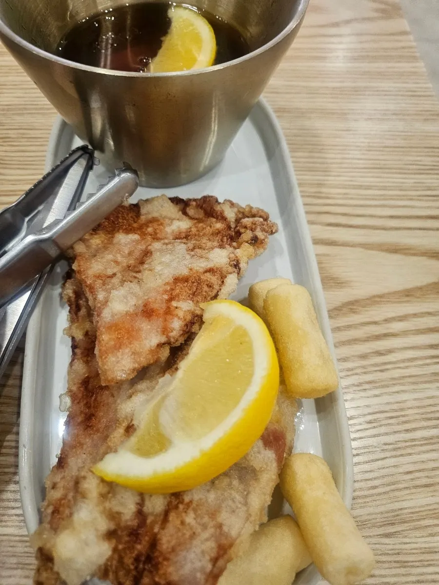 A plate of Cafe Dongi's tasting tangsuyuk