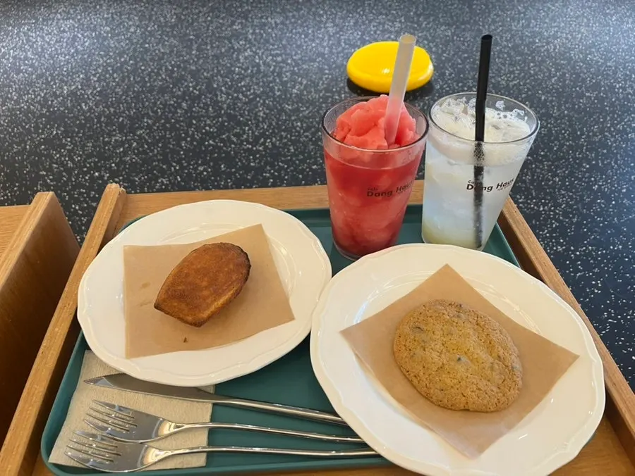 수박주스와 쿠키 세트