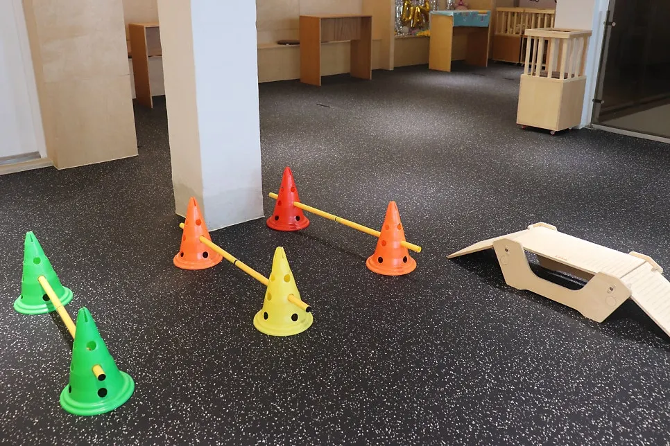 Empty interior of the 2nd floor playground