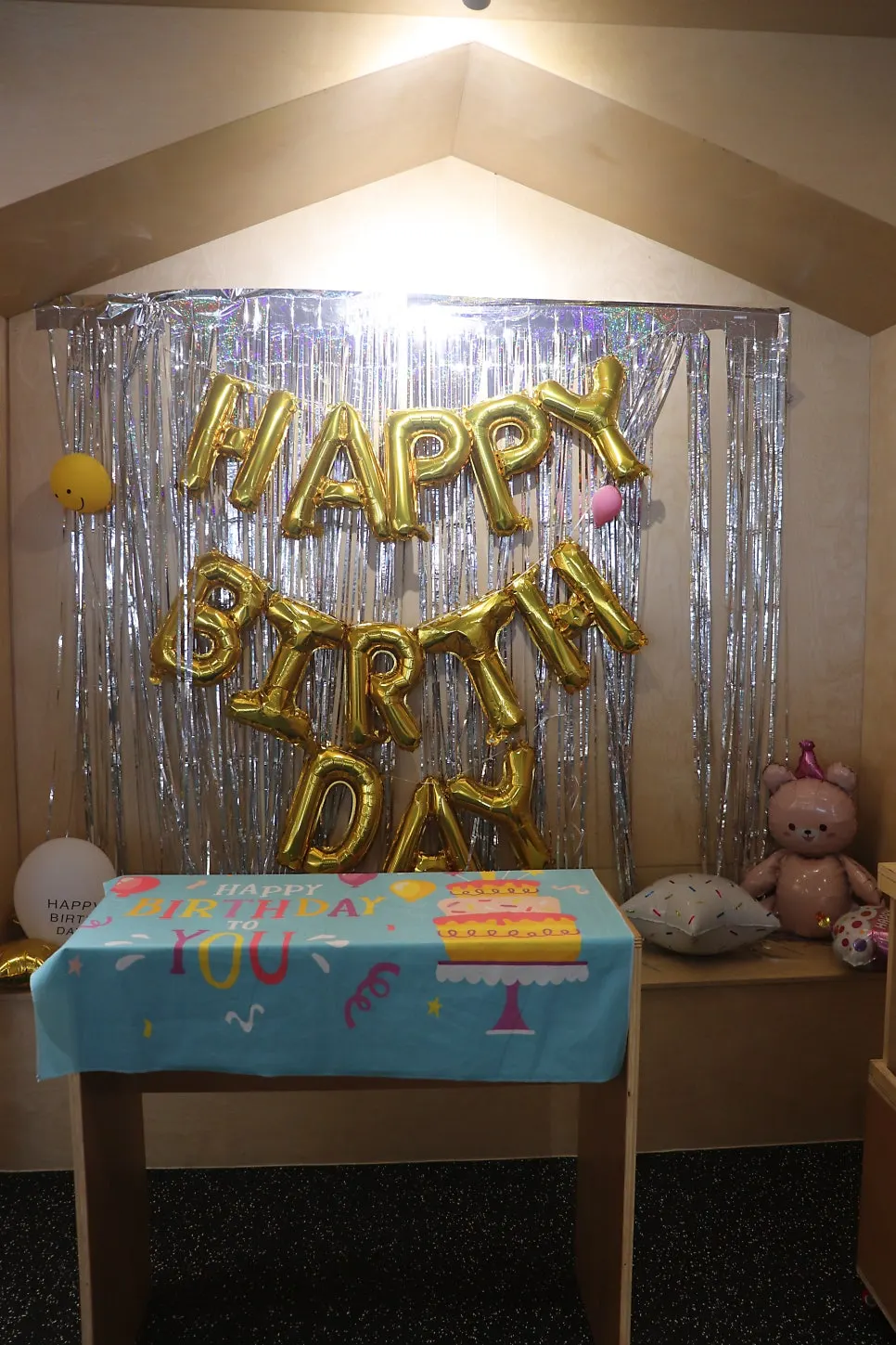 Birthday party space within the playground