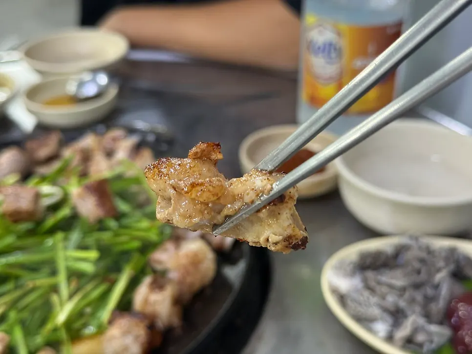 속이 촉촉한 곱창 단면