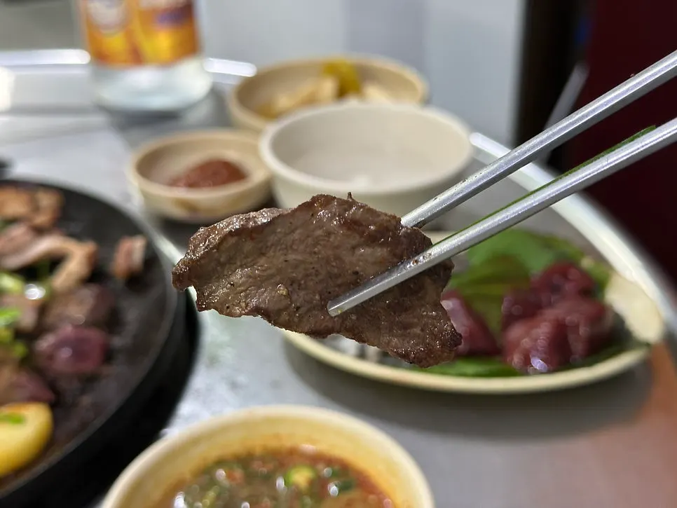 쫄깃한 염통과 구운 생간