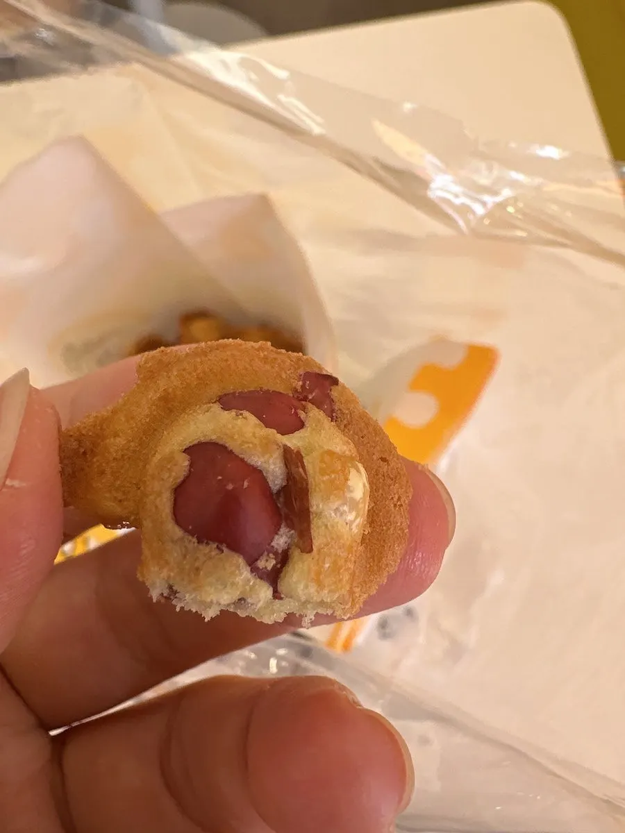 A single piece of Daesin peanut bread, great as a snack