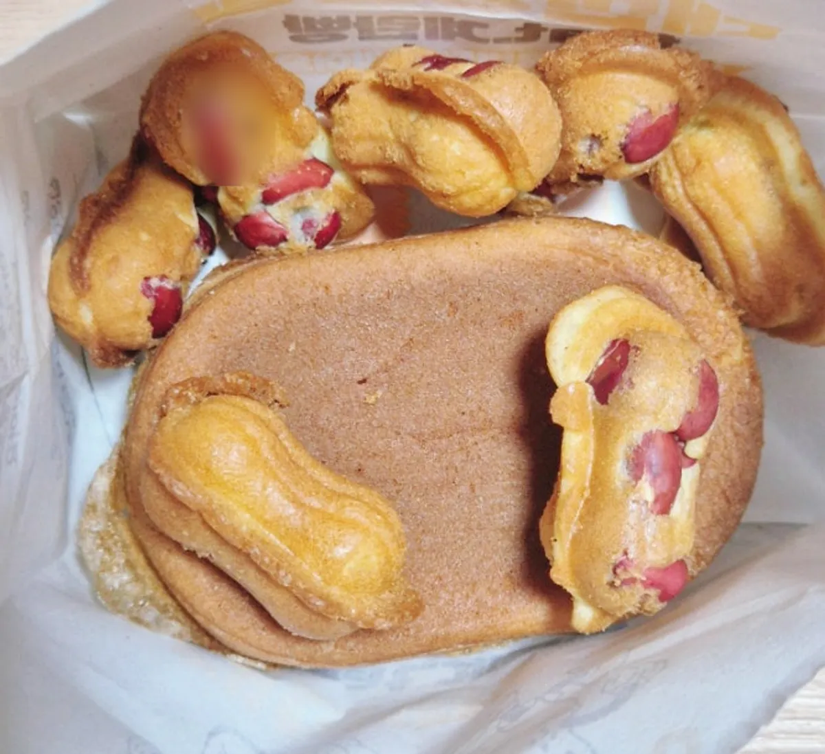 땅콩빵 45개와 계란빵 3개 포장 구성