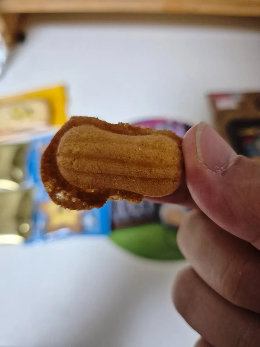 한입 크기 땅콩빵 클로즈업