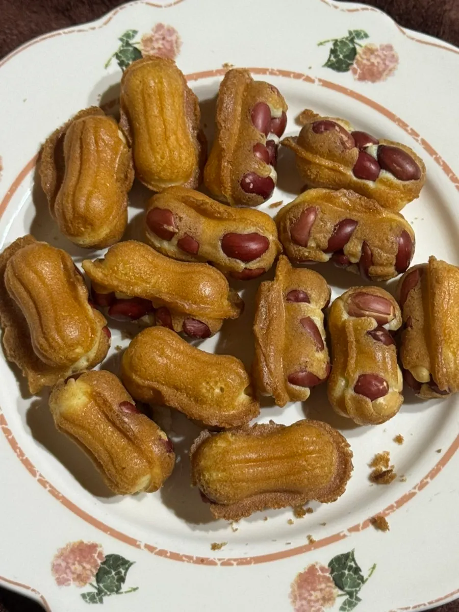 A bite taken out of the peanut bread