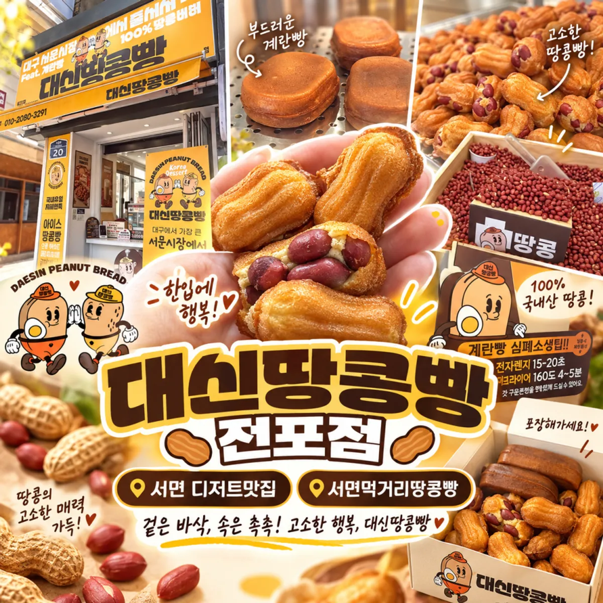 Whole-peanut peanut bread at Daeshin Peanut Bread Seomyeon Branch