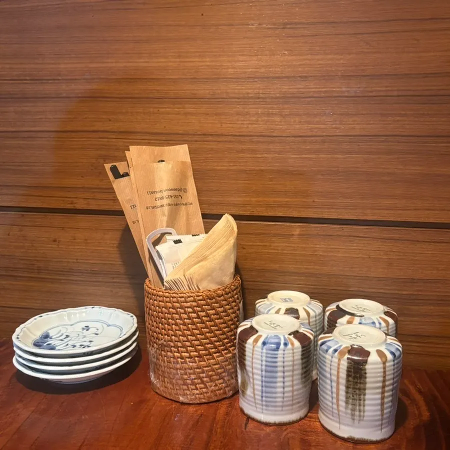 Neatly arranged basic table setting