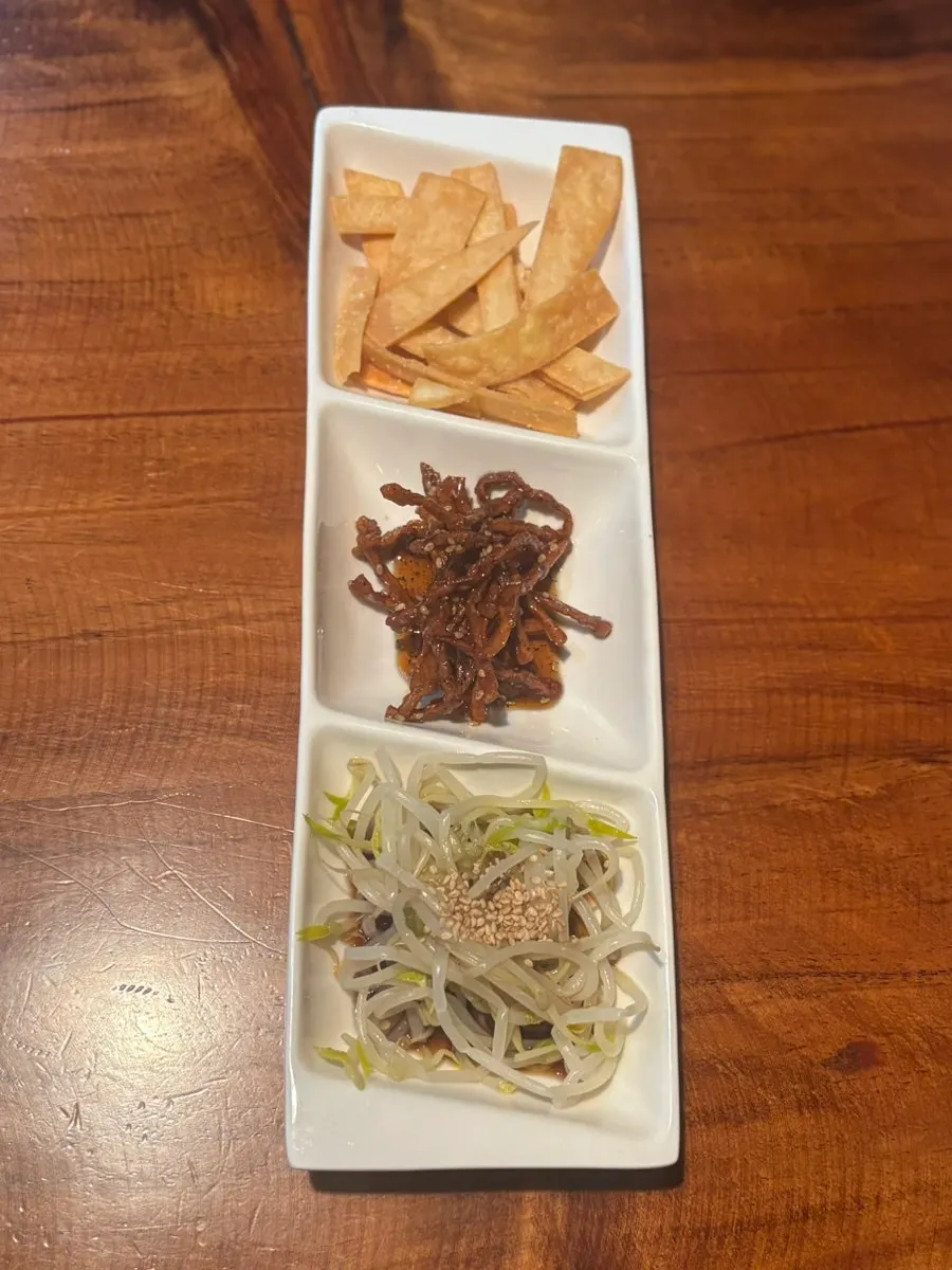 Complimentary side dishes served after ordering