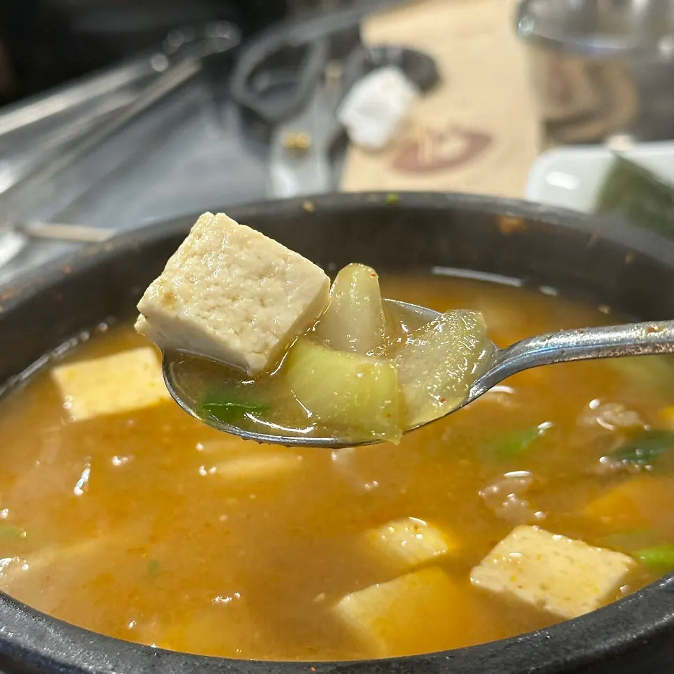 대월숯불고기 된장찌개 6천원