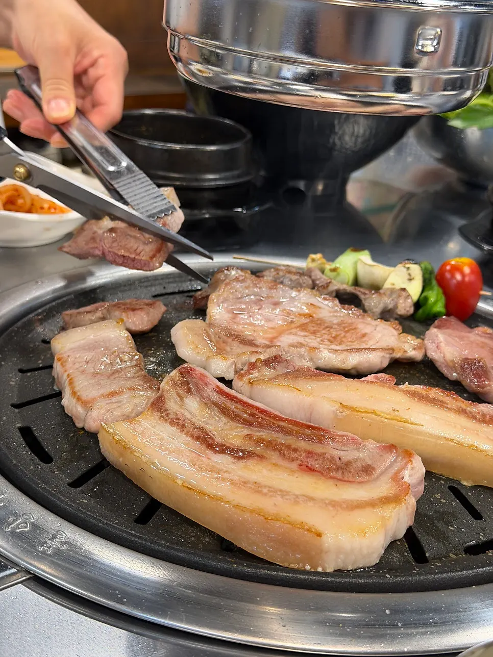 A piece of black pork with a nicely browned exterior