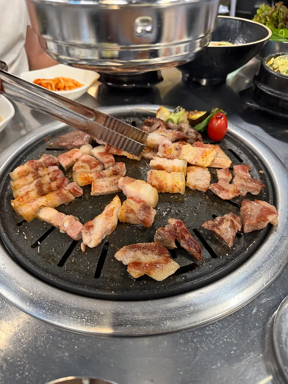 A plate of chewy-textured black pork