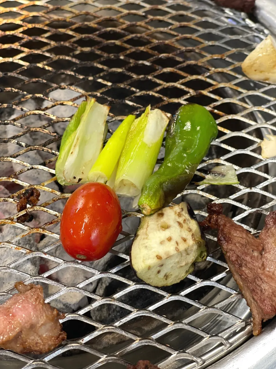 숯불에 구운 야채꼬치