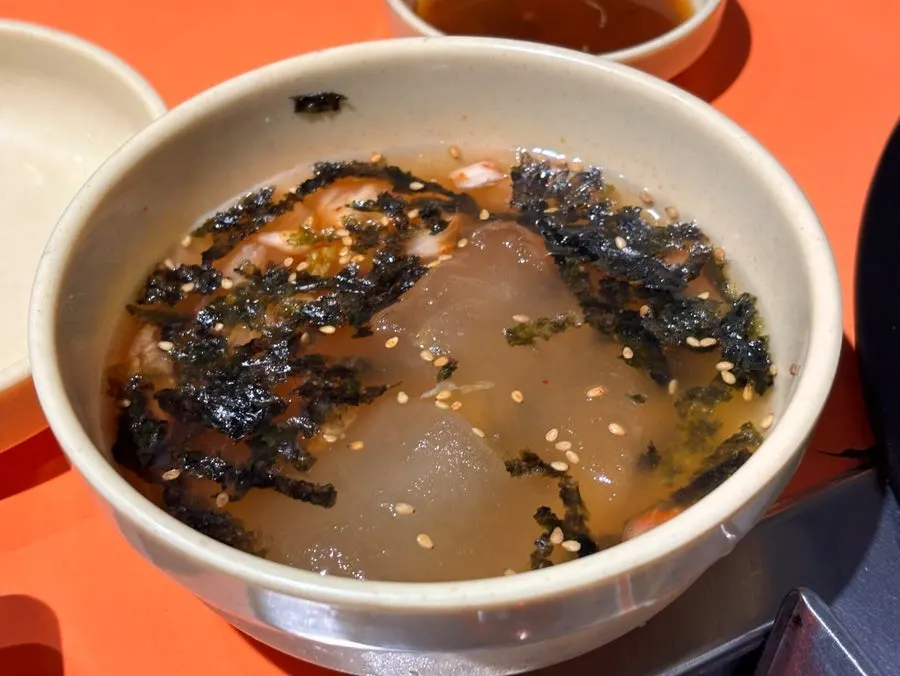 Korean pork galbi table setting grilled over real charcoal