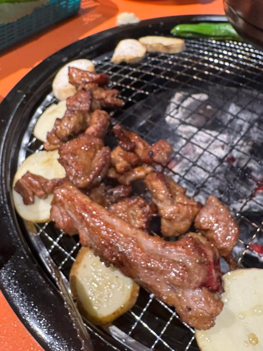 Marinated ribs grilled to a glossy finish
