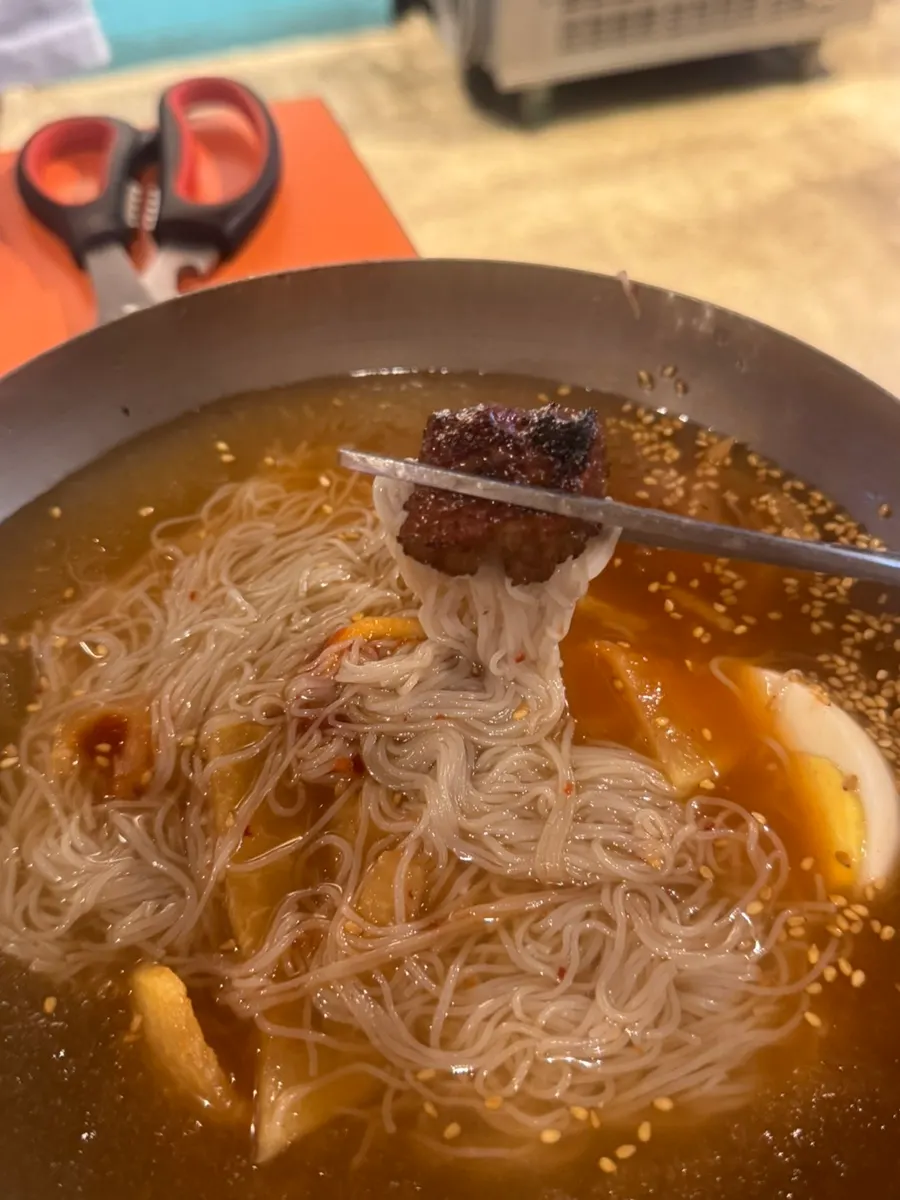 Mul naengmyeon ordered as a meal