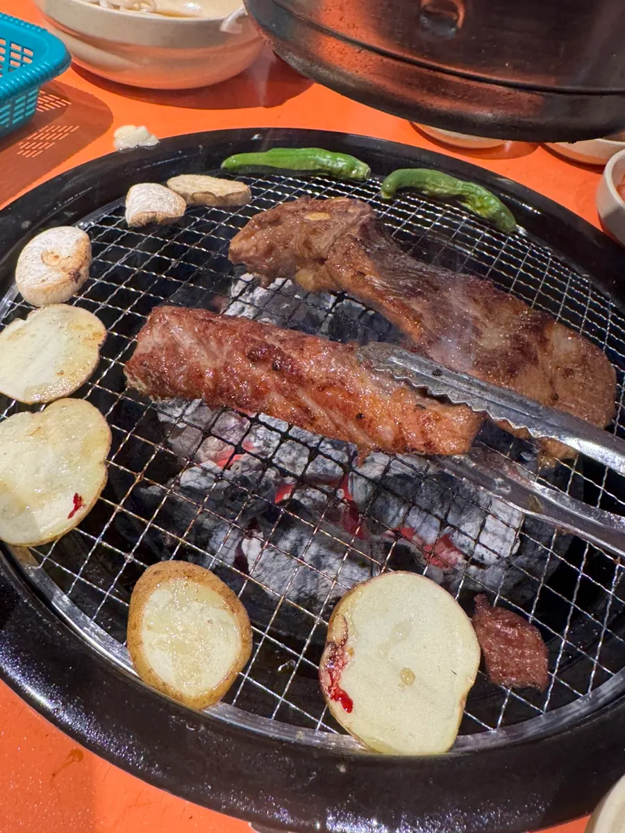 Meat still on the rib bone