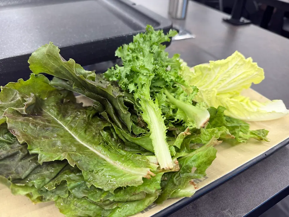 A plate of wrapping greens
