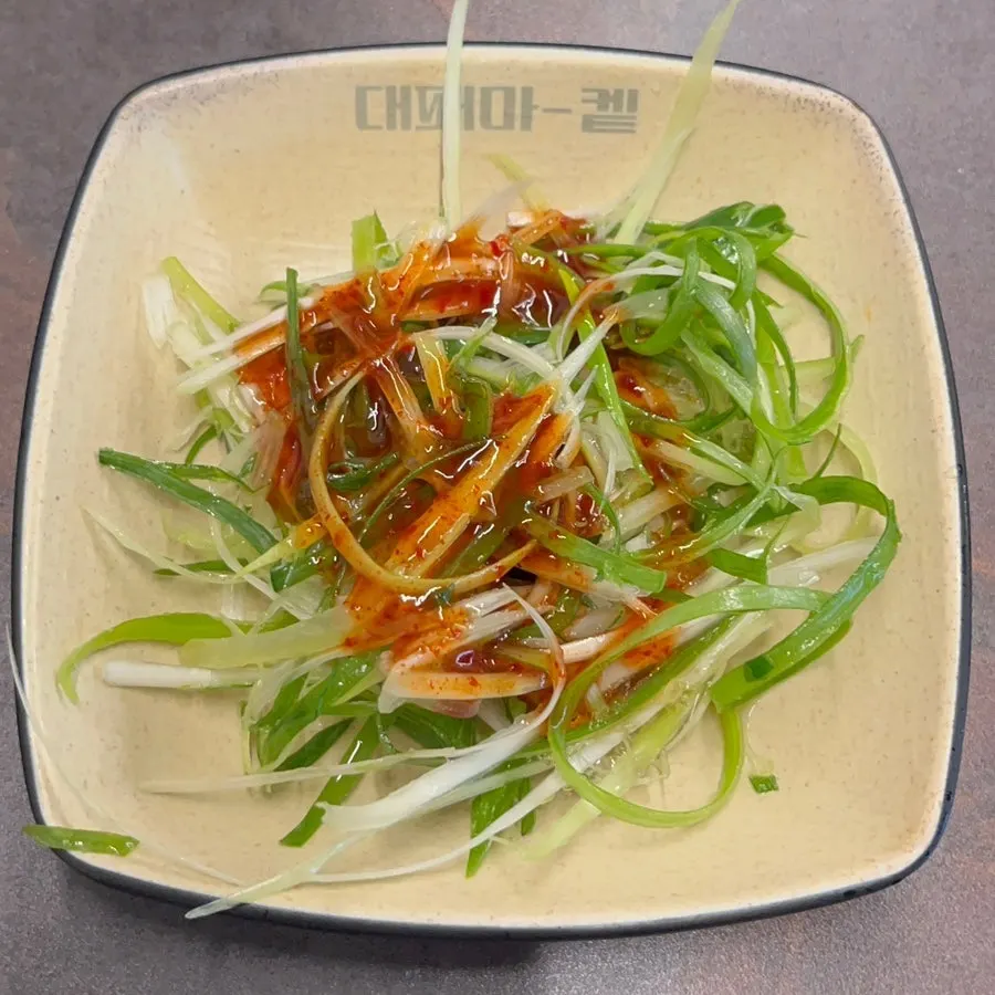 Plate of side dishes gathered from the self bar