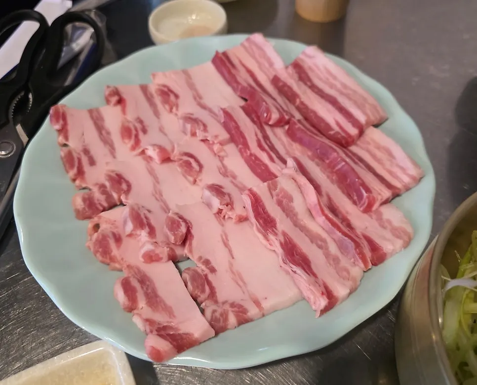 삼겹살 상차림 반찬 구성