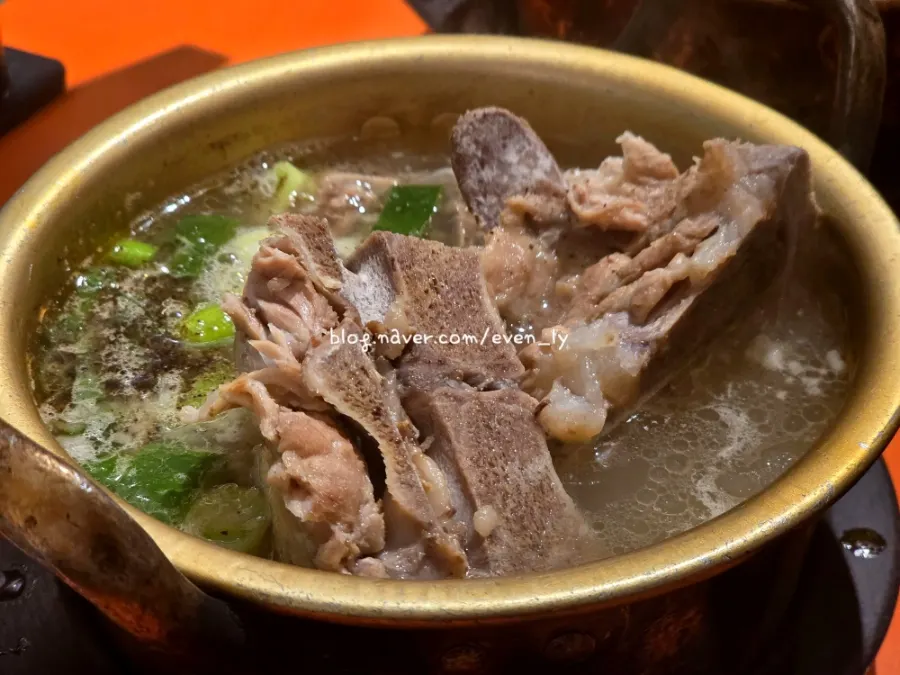 Level 1 spicy marinated ribs and cream udon