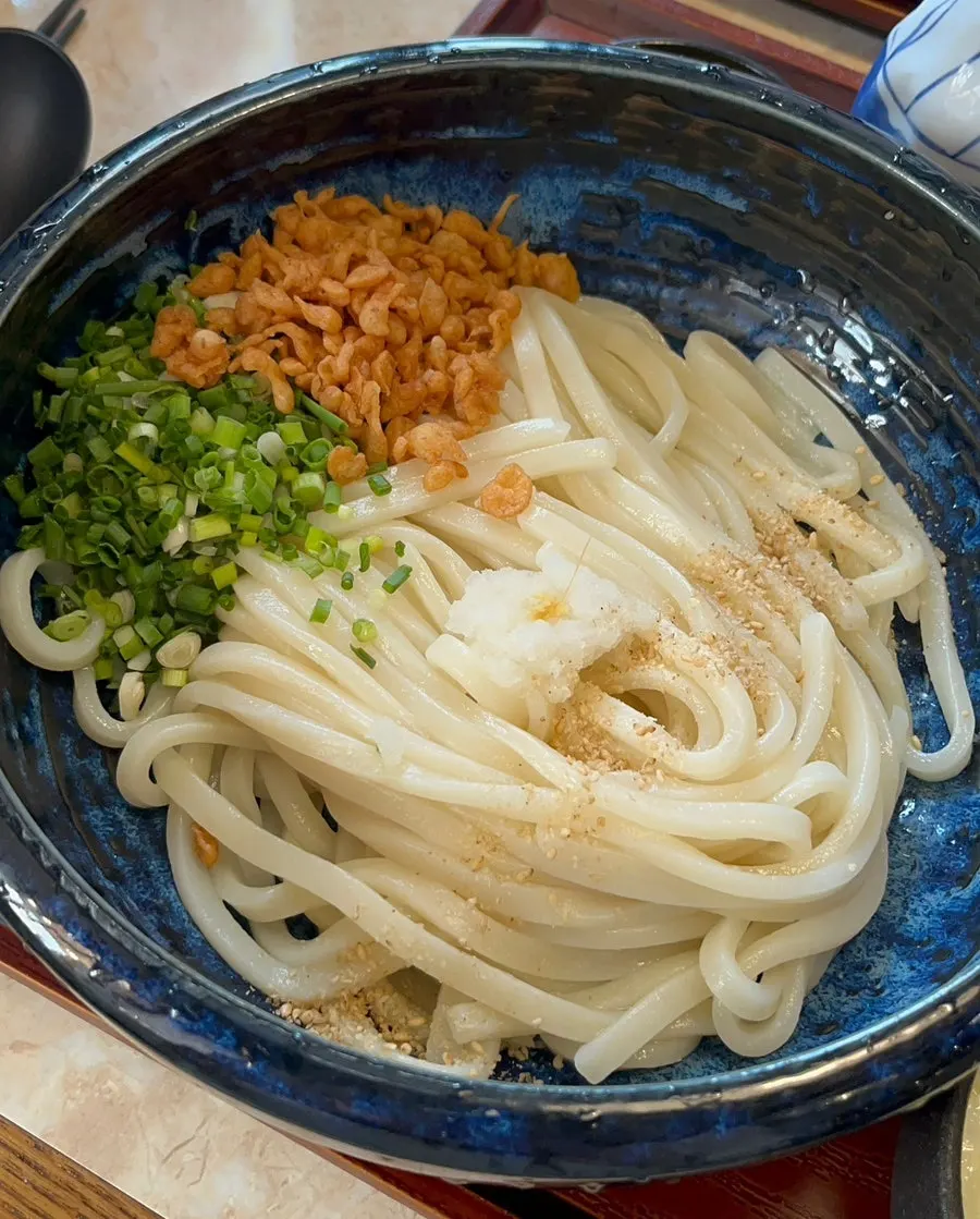 Bukkake udon with chewy noodles