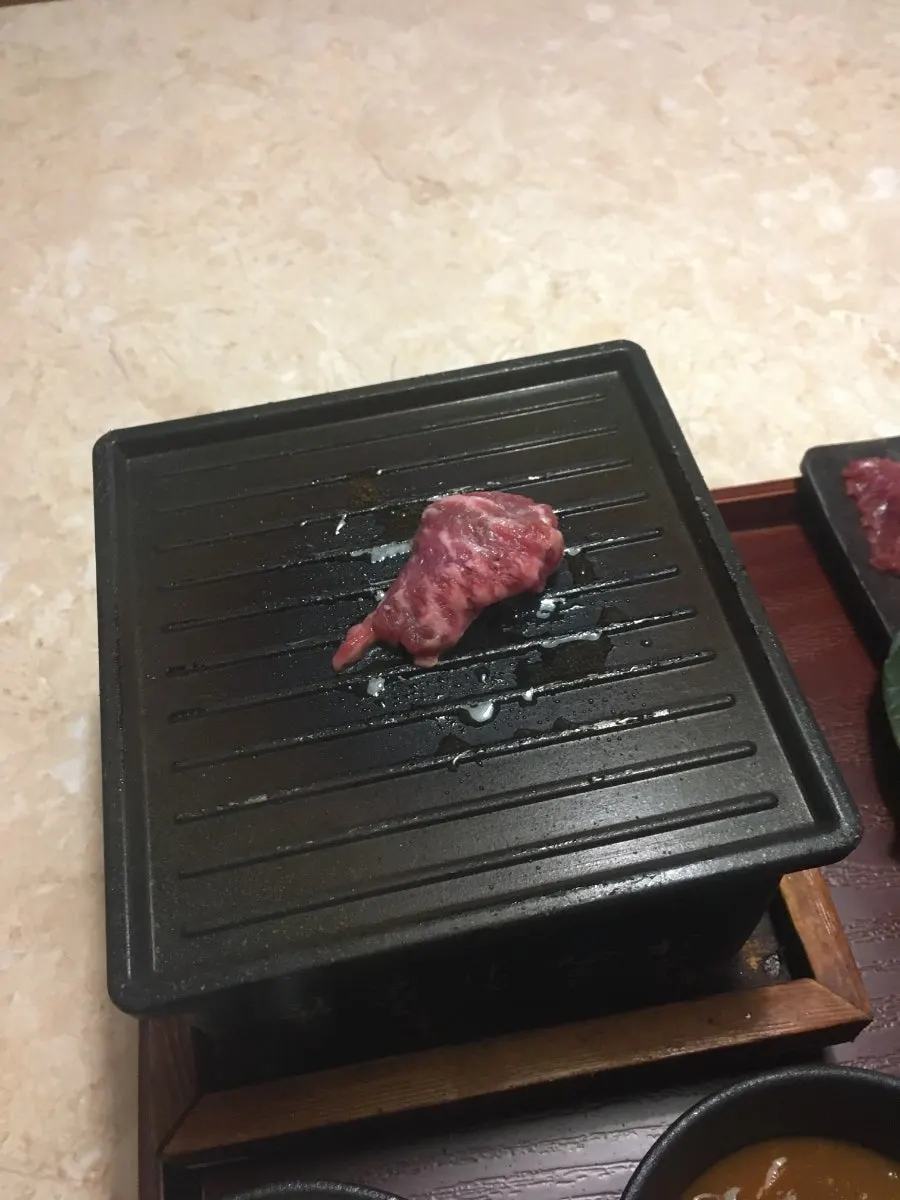 버터를 녹인 불판